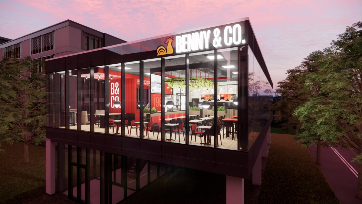Aperçu architectural de la succursale Benny&Co. de la rue Notre-Dame à Repentigny